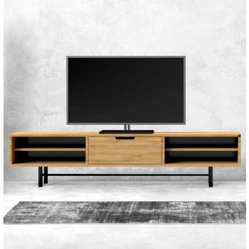 Szafka RTV-66 Drewno Lite Dąb Loft Lakier Rozmiary od 100 cm do 200 cm PREMIUM